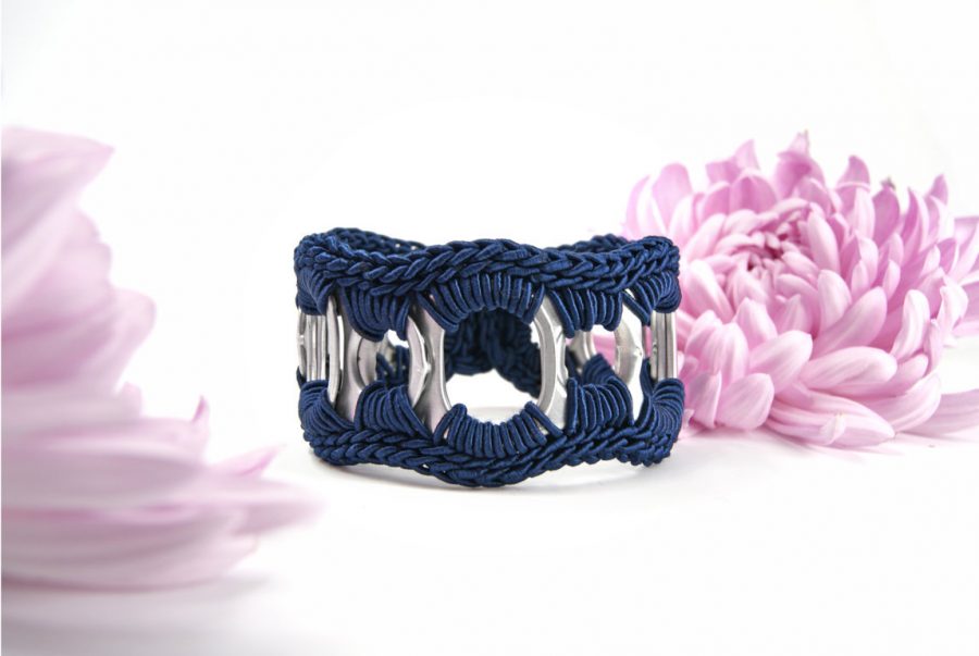 bracciale argento e blu CHANEL